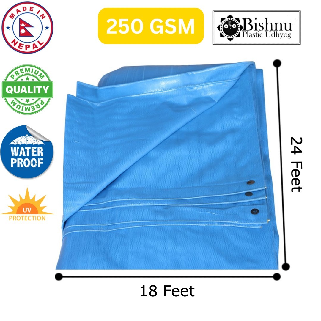 Bishnu 18x24ft Blue Tarpaulin 250 GSM