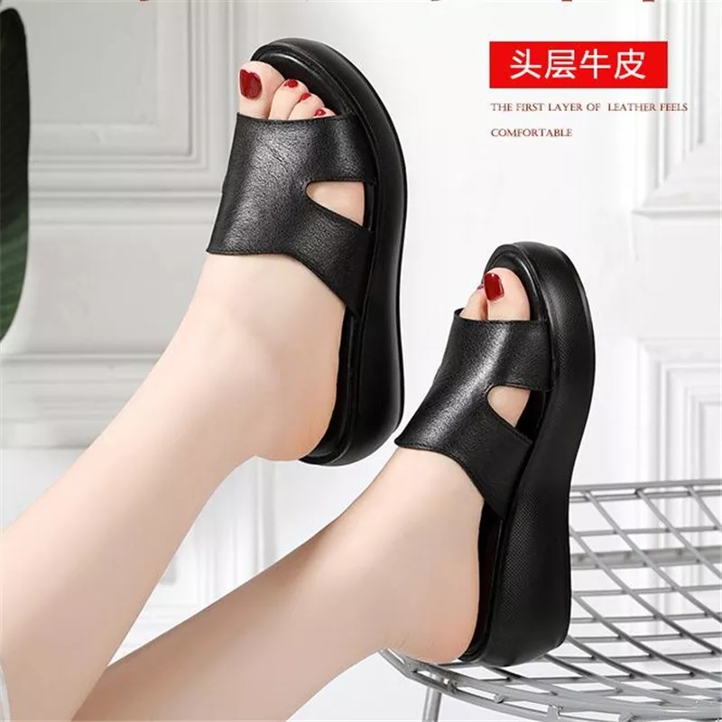 Thick Sole Wedge Sandals For Women