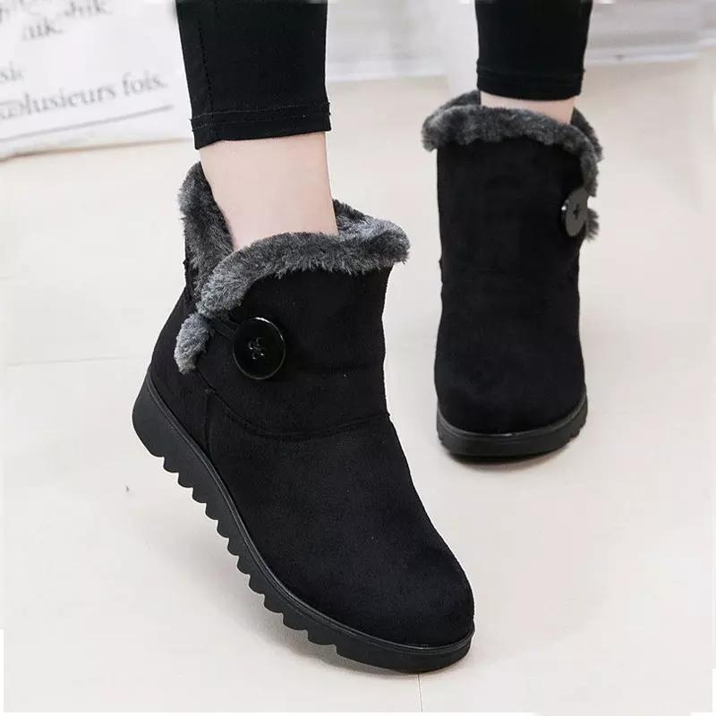 Warm Platform Cotton Boots – Snow Tassel Winter Footwear For Women