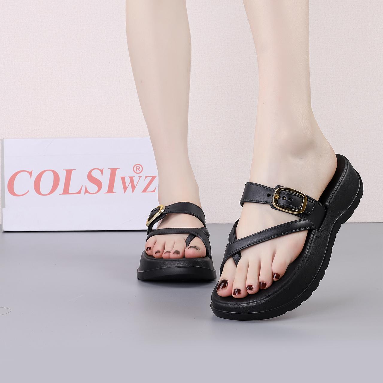 Korean Pinch-Toe Platform Wedge Sandals For Women
