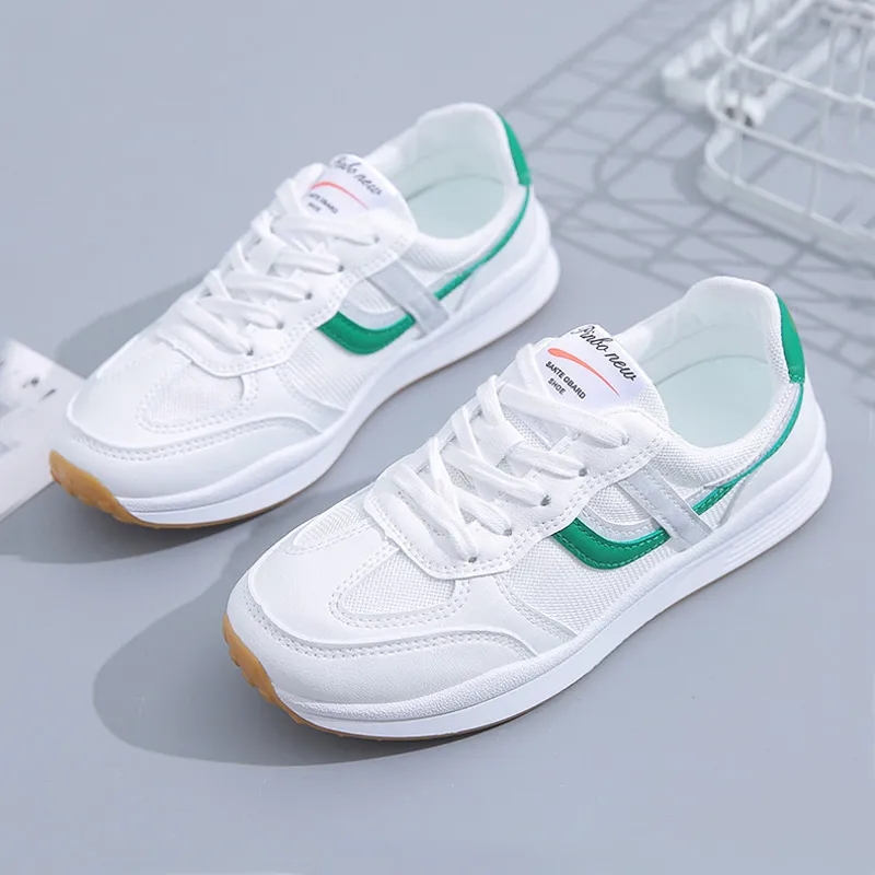 Low-Top Mesh Sneakers – Lace-Up Non-Slip Walking & Running Shoes For Women