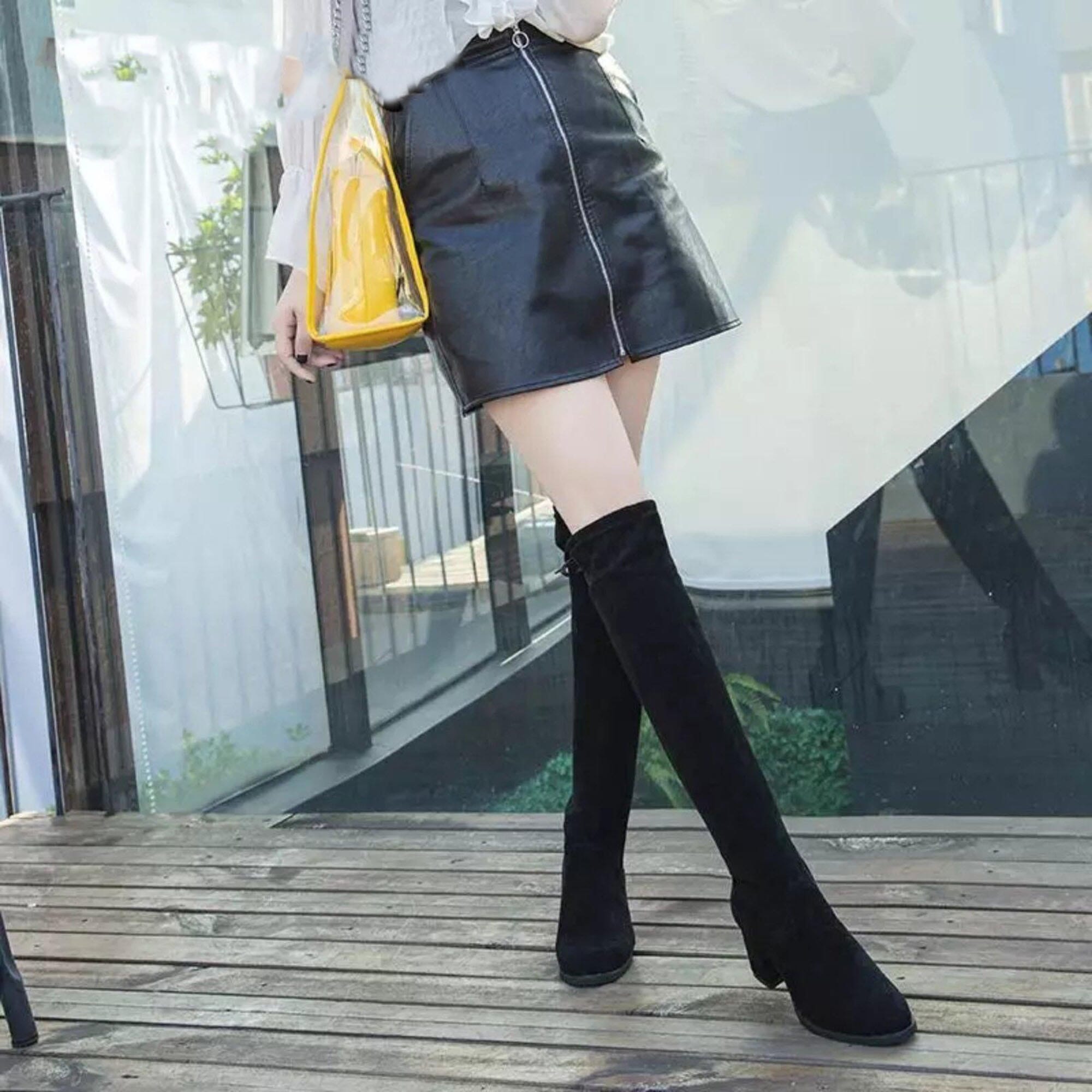 Scrub Leather Hoof Heel Boots – Fabulous Fashion Footwear For Women