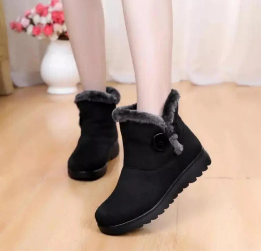 Warm Ankle Boots – Casual Flat Snow Boots For Winter Footwear For Women