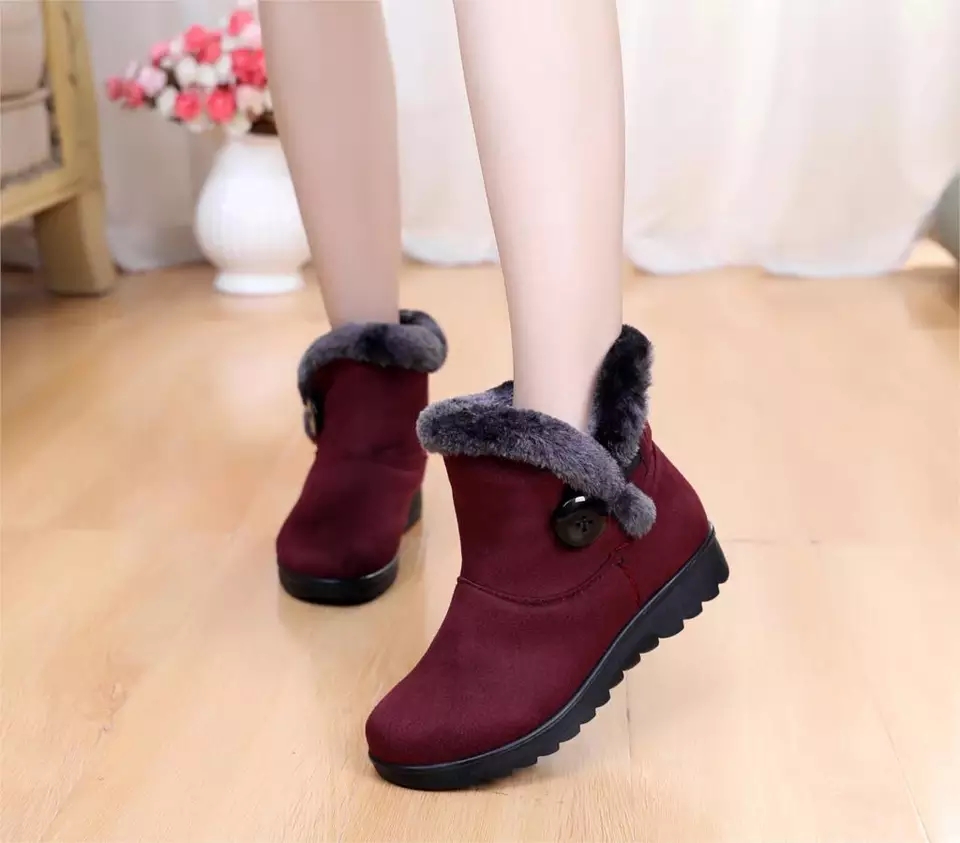 Warm Platform Snow Boots – Tassel Cotton Winter Footwear For Women
