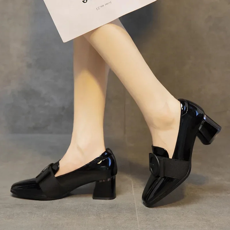 Solid-Color Loafers – Soft High-Heel Office & Party Pumps For Women