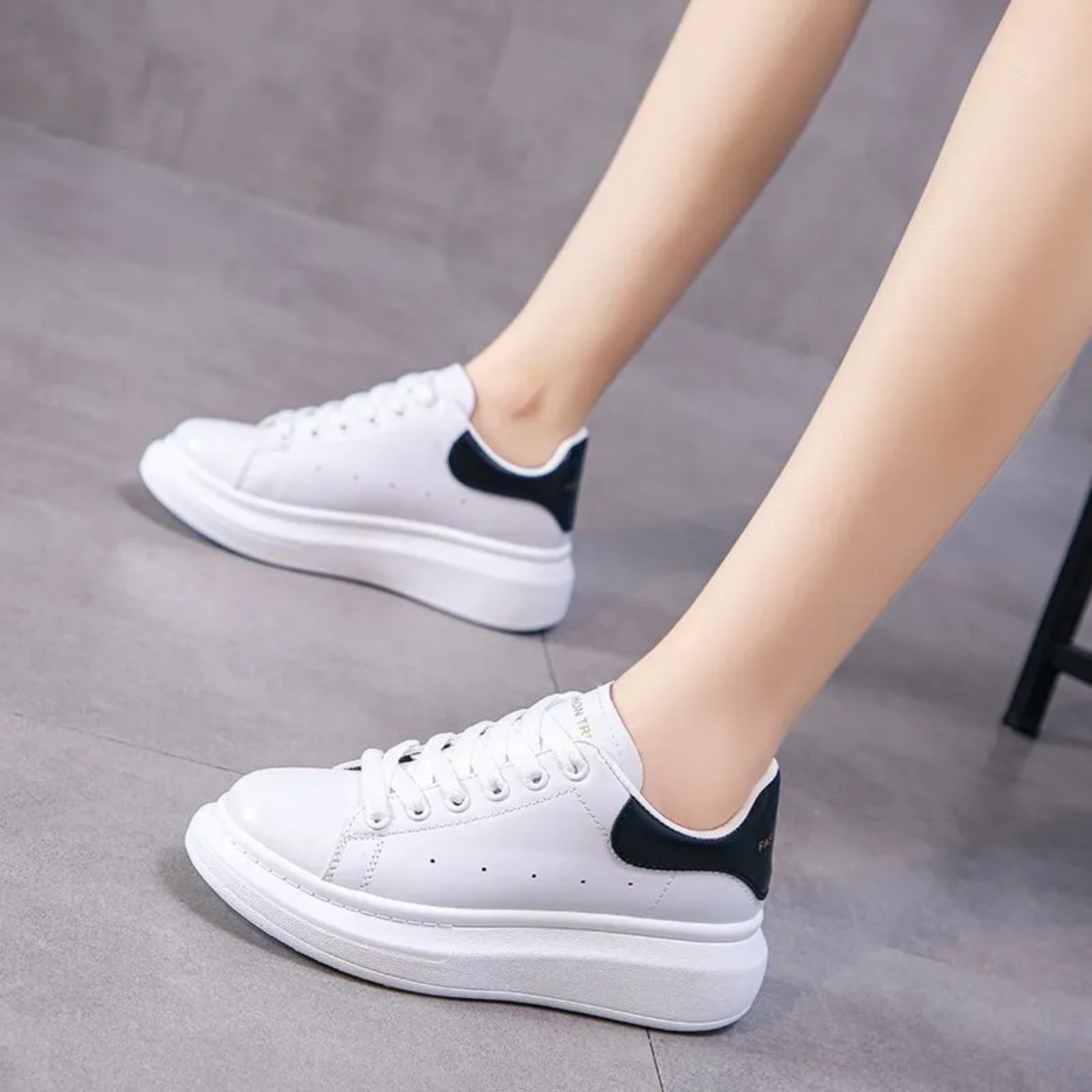 Leather Platform Sneakers For Women