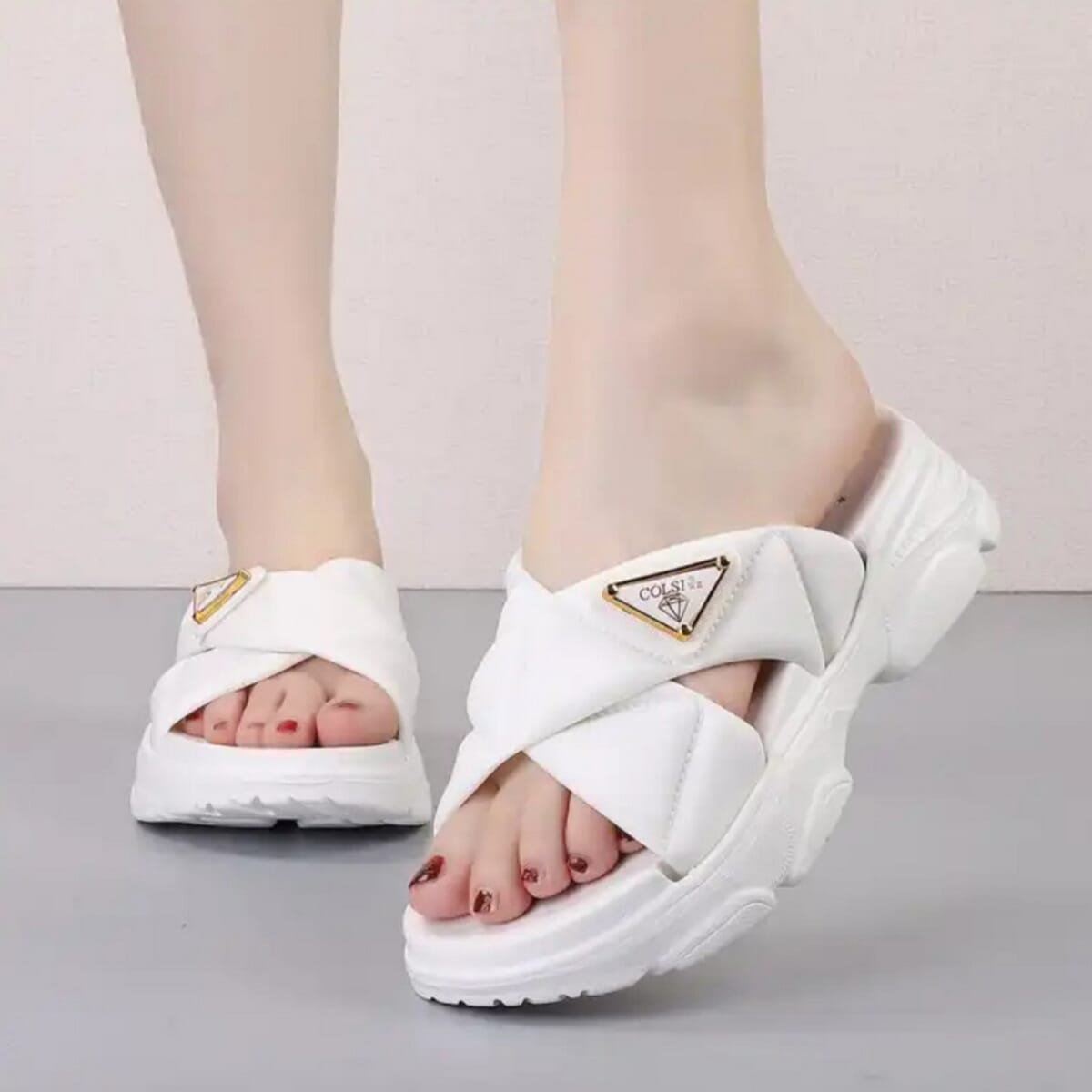 Summer Comfortable Heightening Sponge Sole Slippers for women