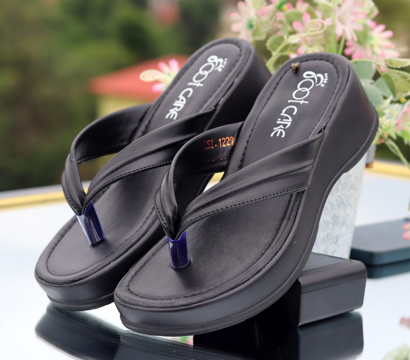 BlissFlex UltraLite Toe-Ring Platform Sandals For Women
