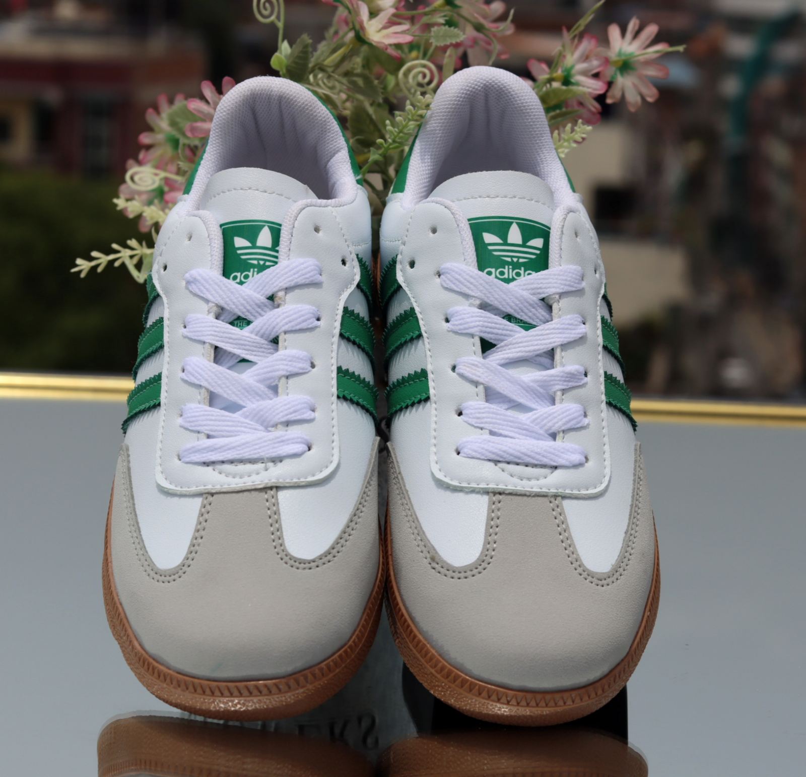 Samba Classic Premium White Black Sneakers For Women
