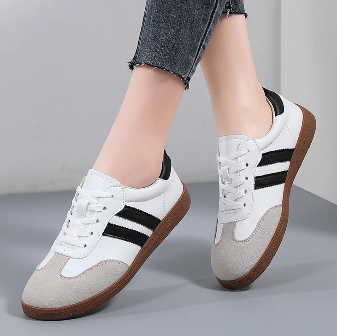 White Comfy Casual Sneakers For Women