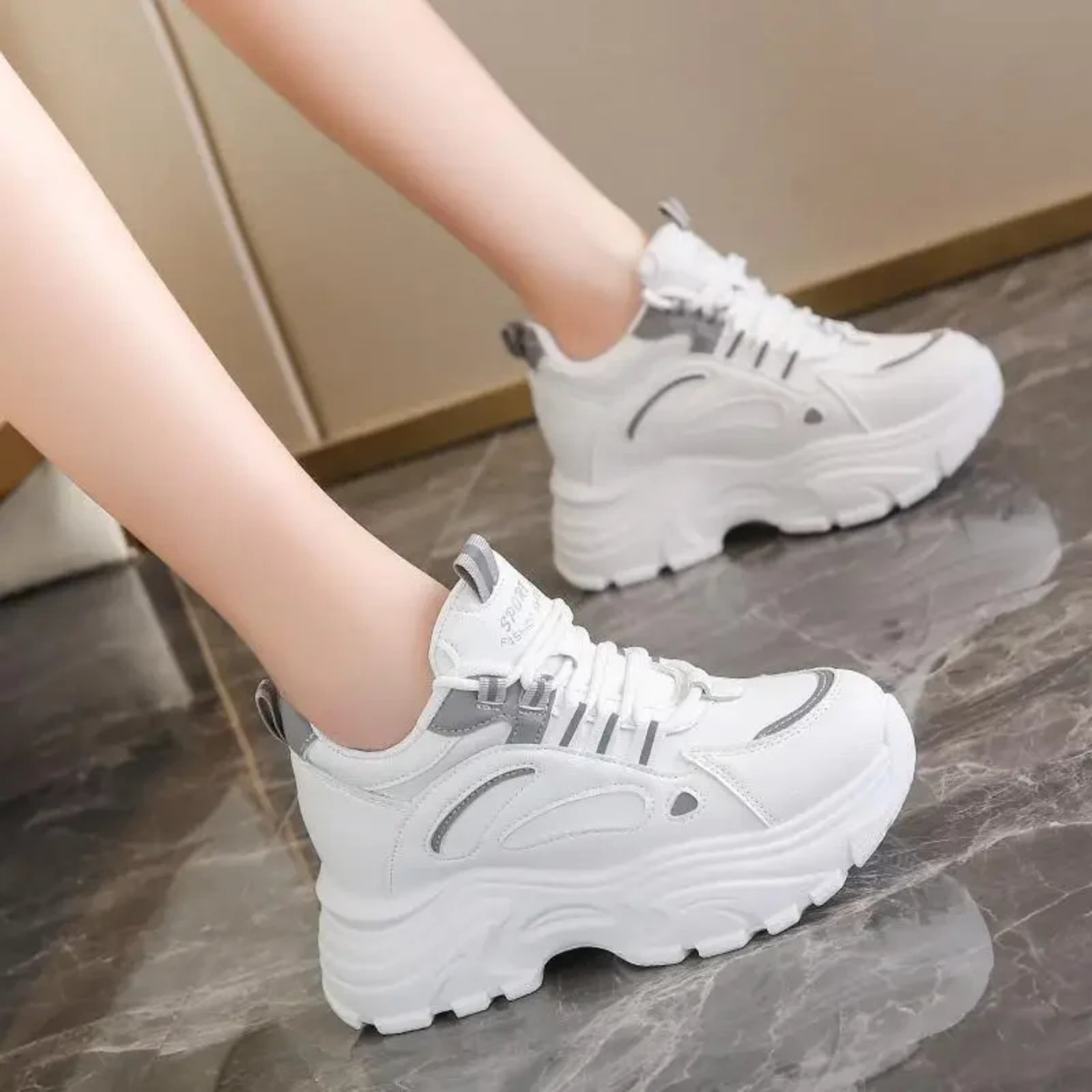 Korean Style Fashion Heel Sneakers For Women