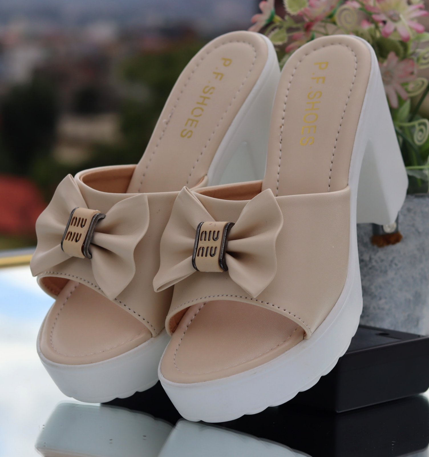 Elegant Premium Bow Block Heels For Women