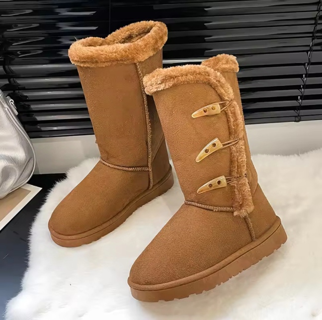 UGG Suede Fur-Lined Mid-Calf Boots For Women