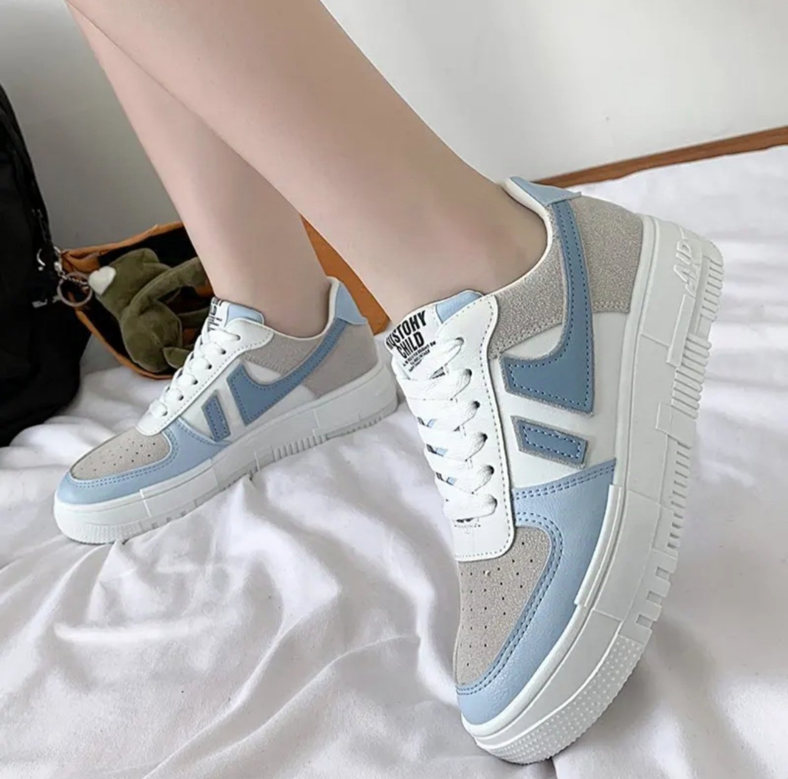 Platform Lace-Up Sneakers  For Women