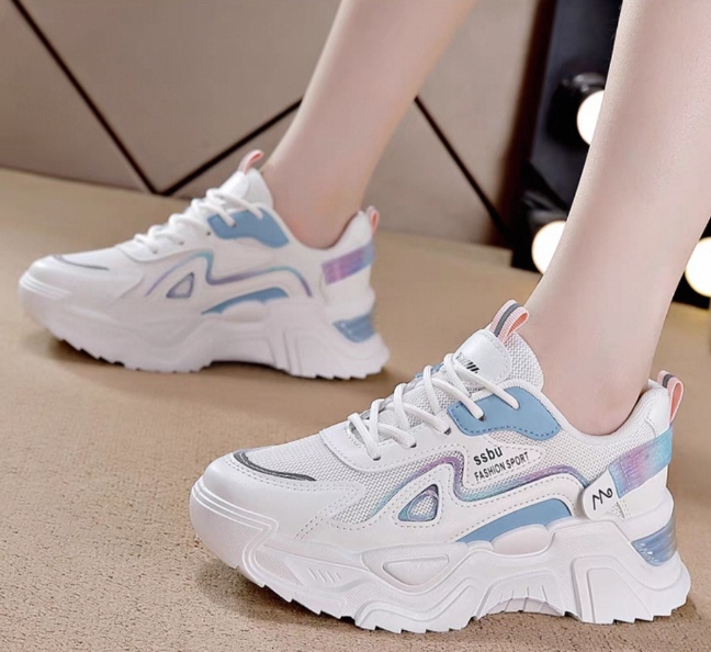 Korean Style Platform Lace-Up Shoes For Women