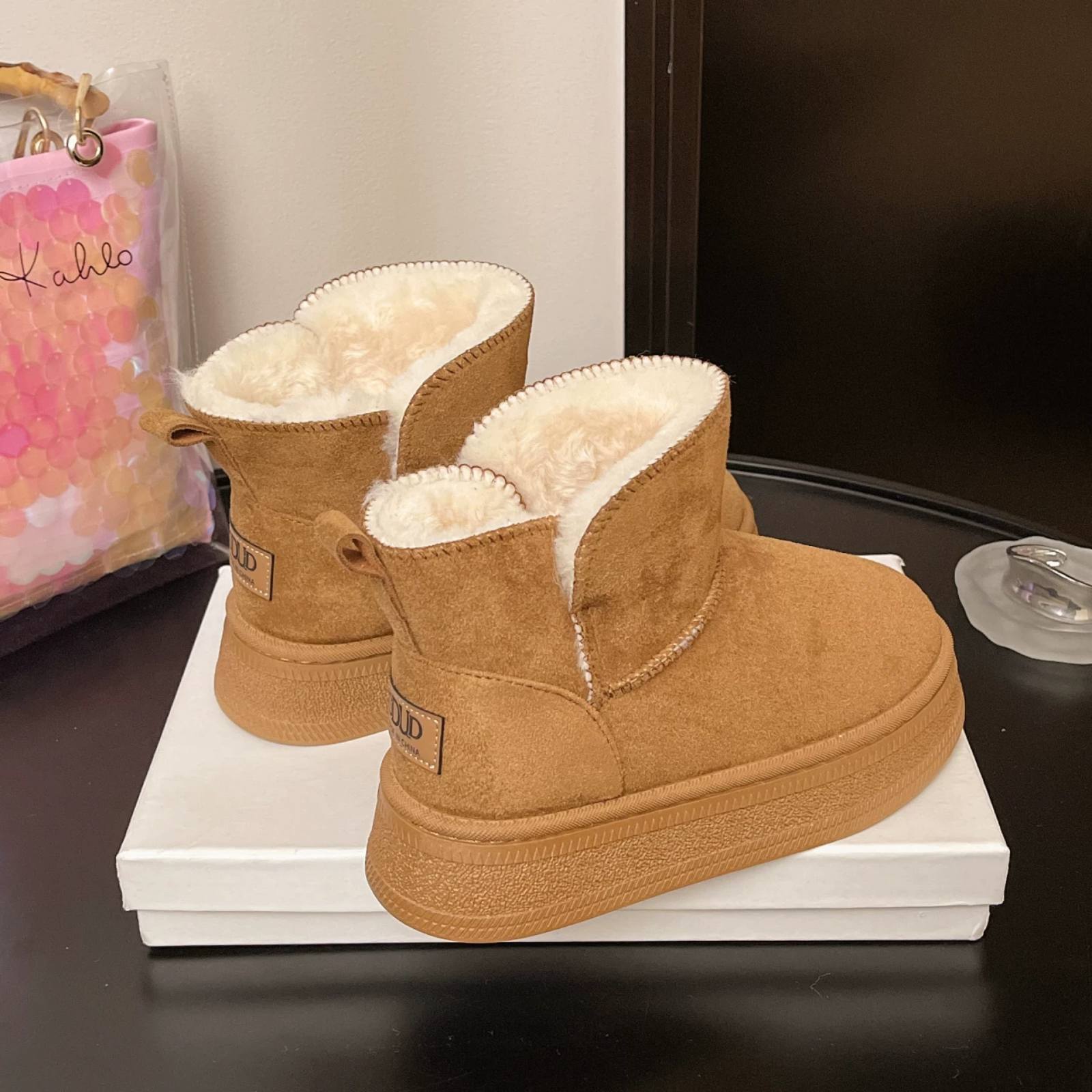 Fur-Lined Suede Winter Boots For Women