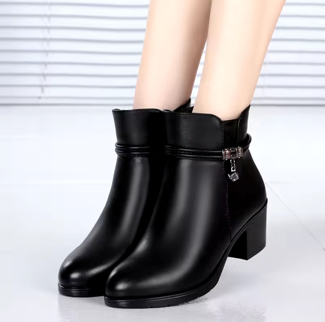 Leather Platform Knight Boots For Women