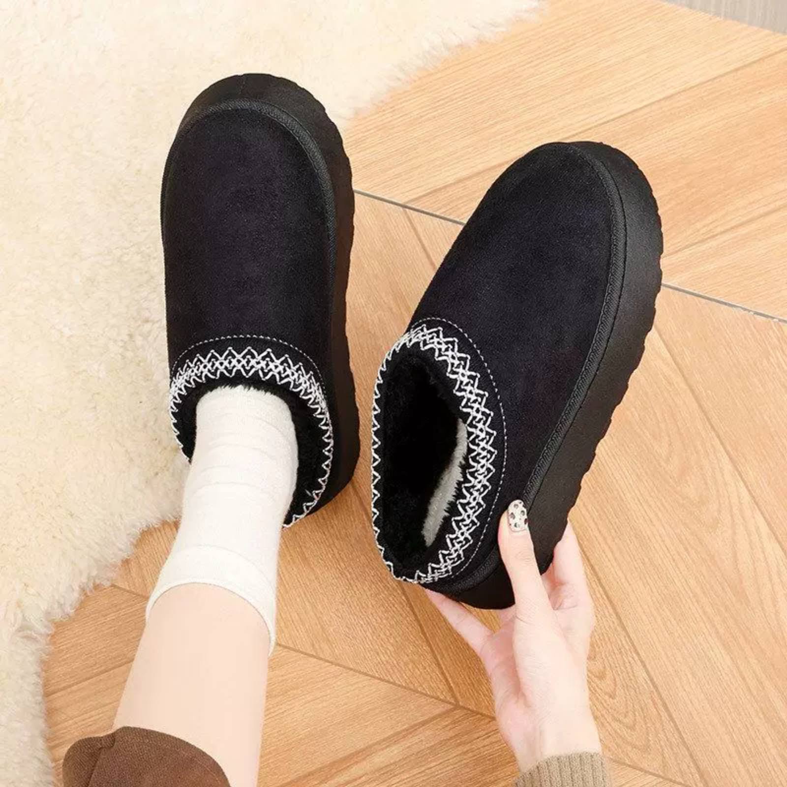 CozyStep Luxury Plush Fur-Lined Slip-On Slippers For Women