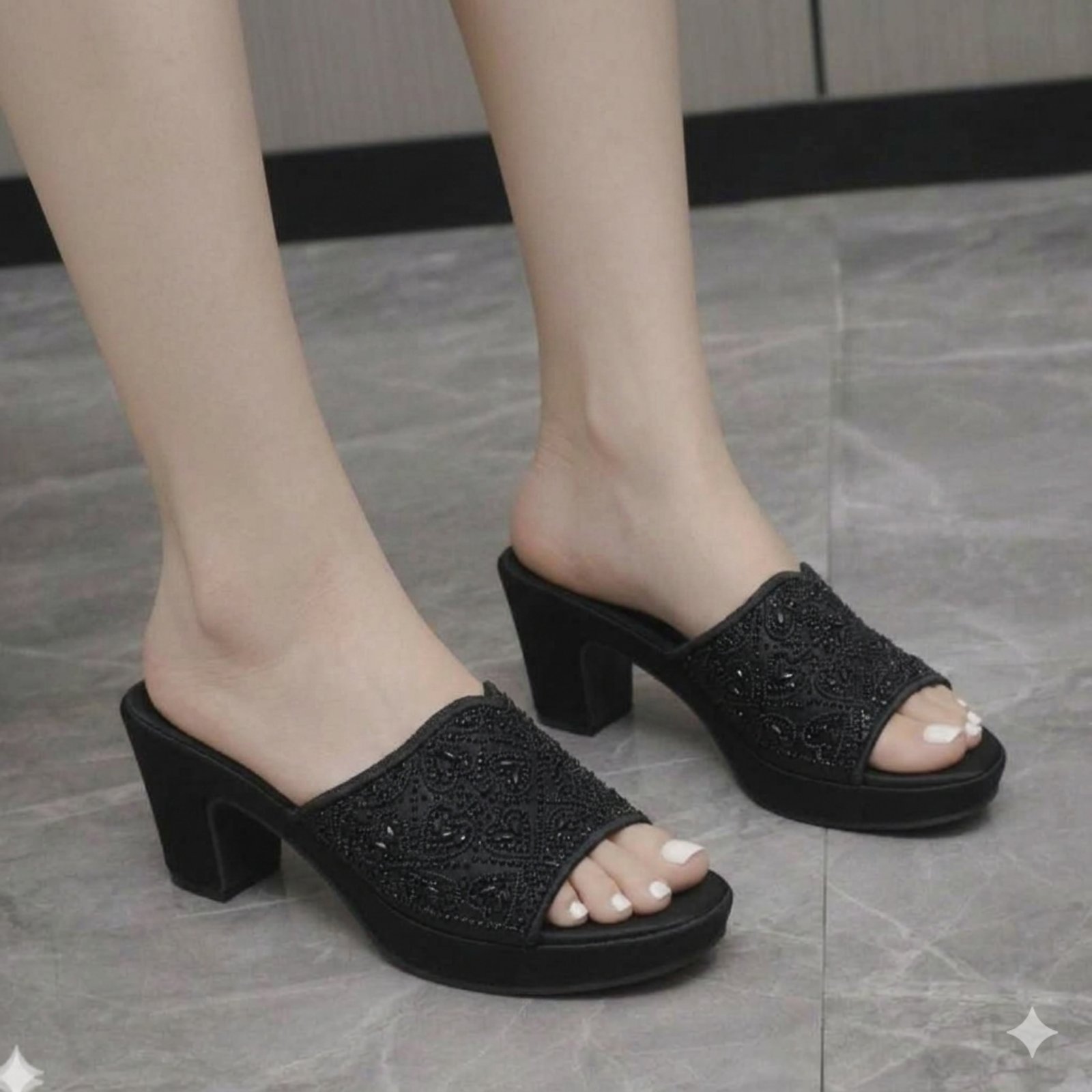 Luxury Open-Toe Block Heel Sandals For Women