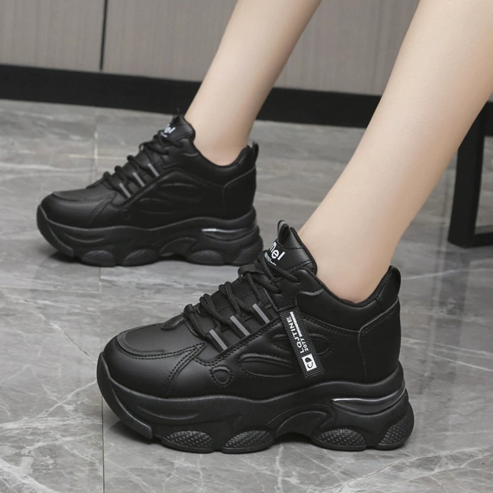 Korean Luxury Heel Sneakers For Women