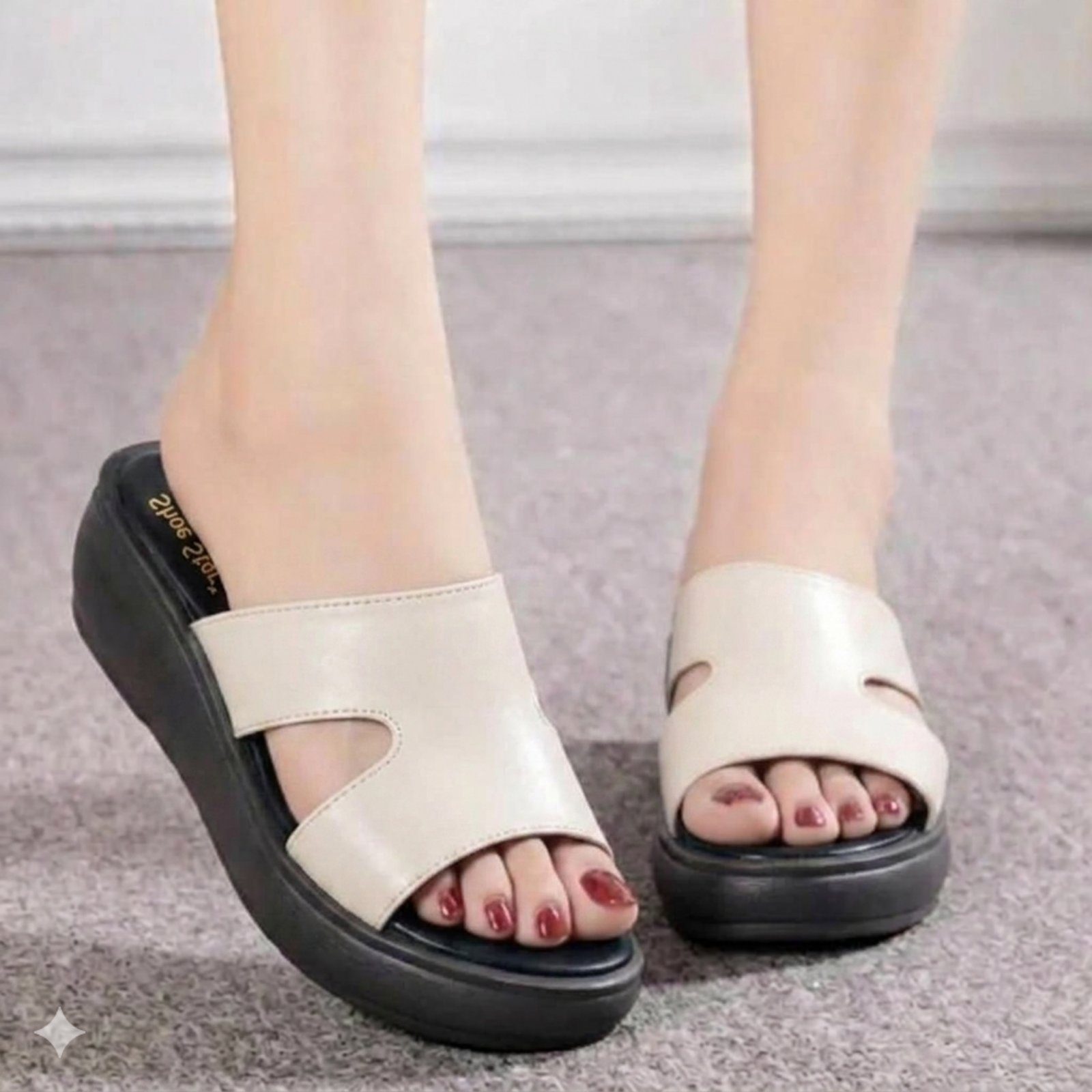 Comfortable Thick Sole Wedge Sandals - Women