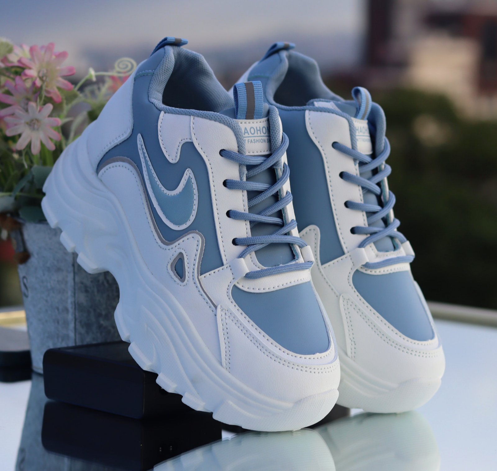 Korean-Style Luxury Heeled Sneakers For Women