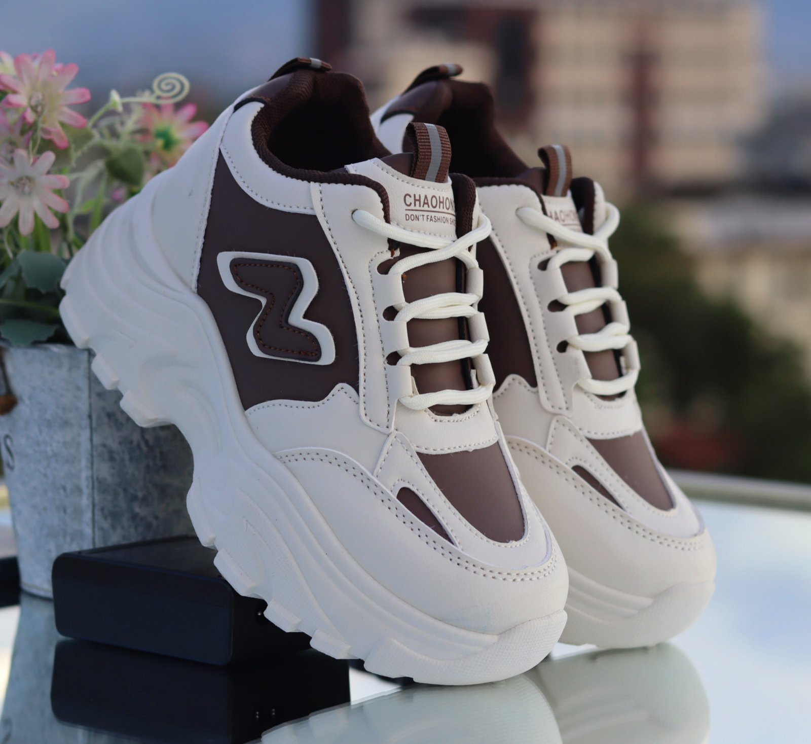 Korean Luxury Heel Sneakers For Women