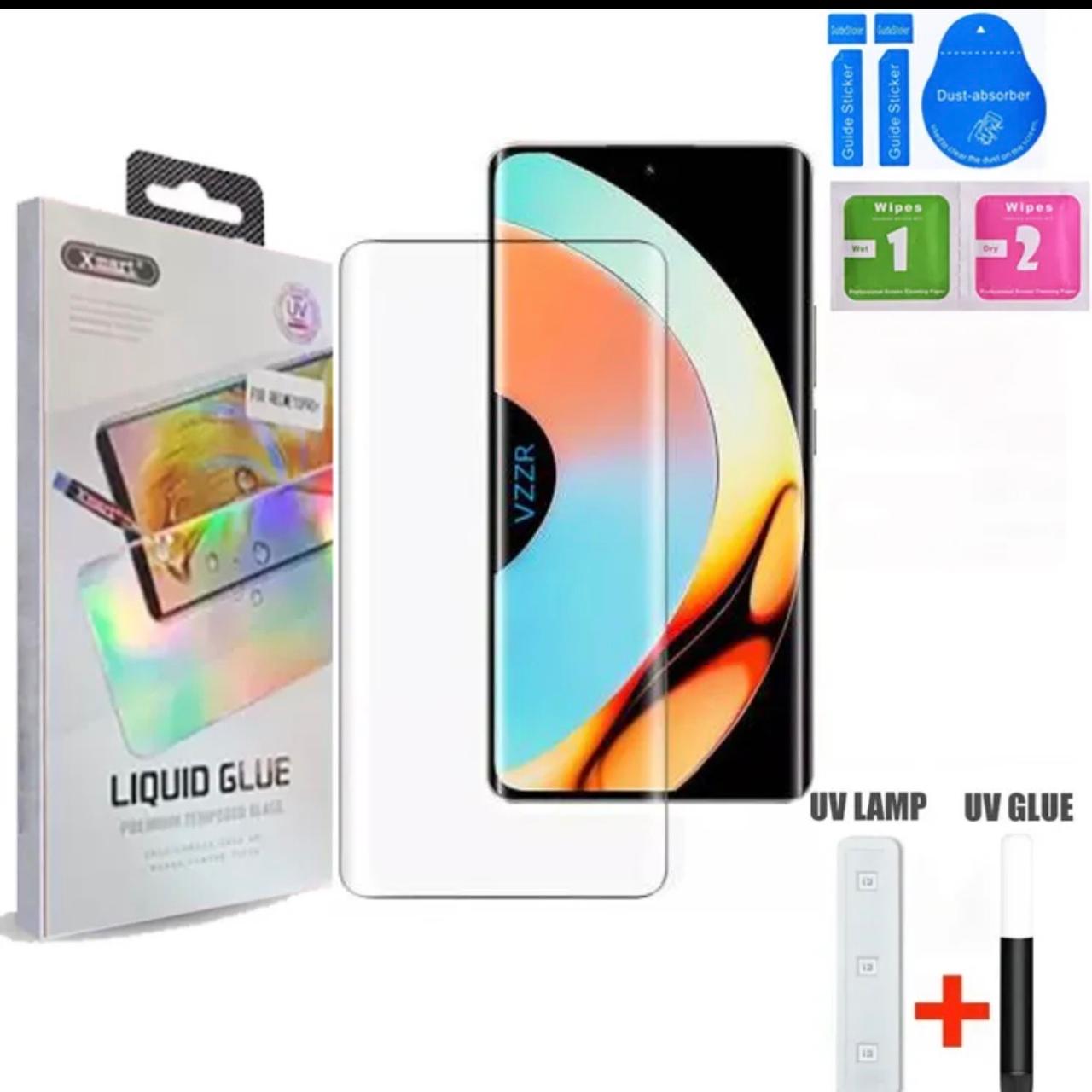 Vivo V29/V29 Pro/V29E/V29 Lite/V27/V27 Pro/T2 Pro UV Curved Glass With Light