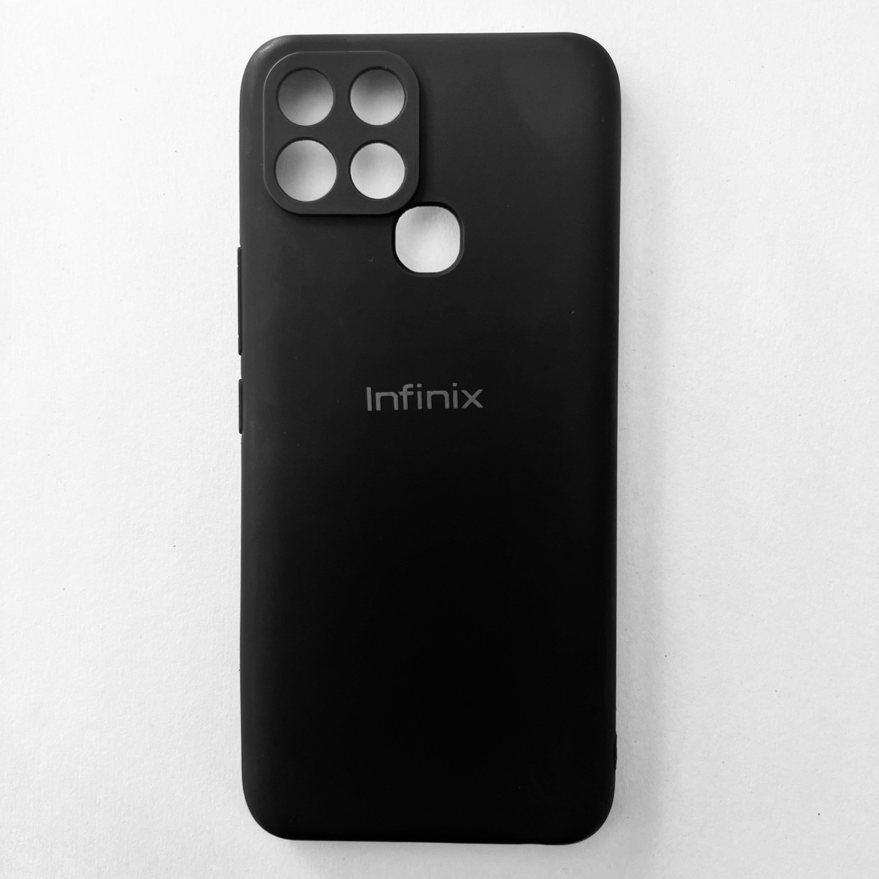 Infinix Smart 6 Silicone Microfiber Case - Black