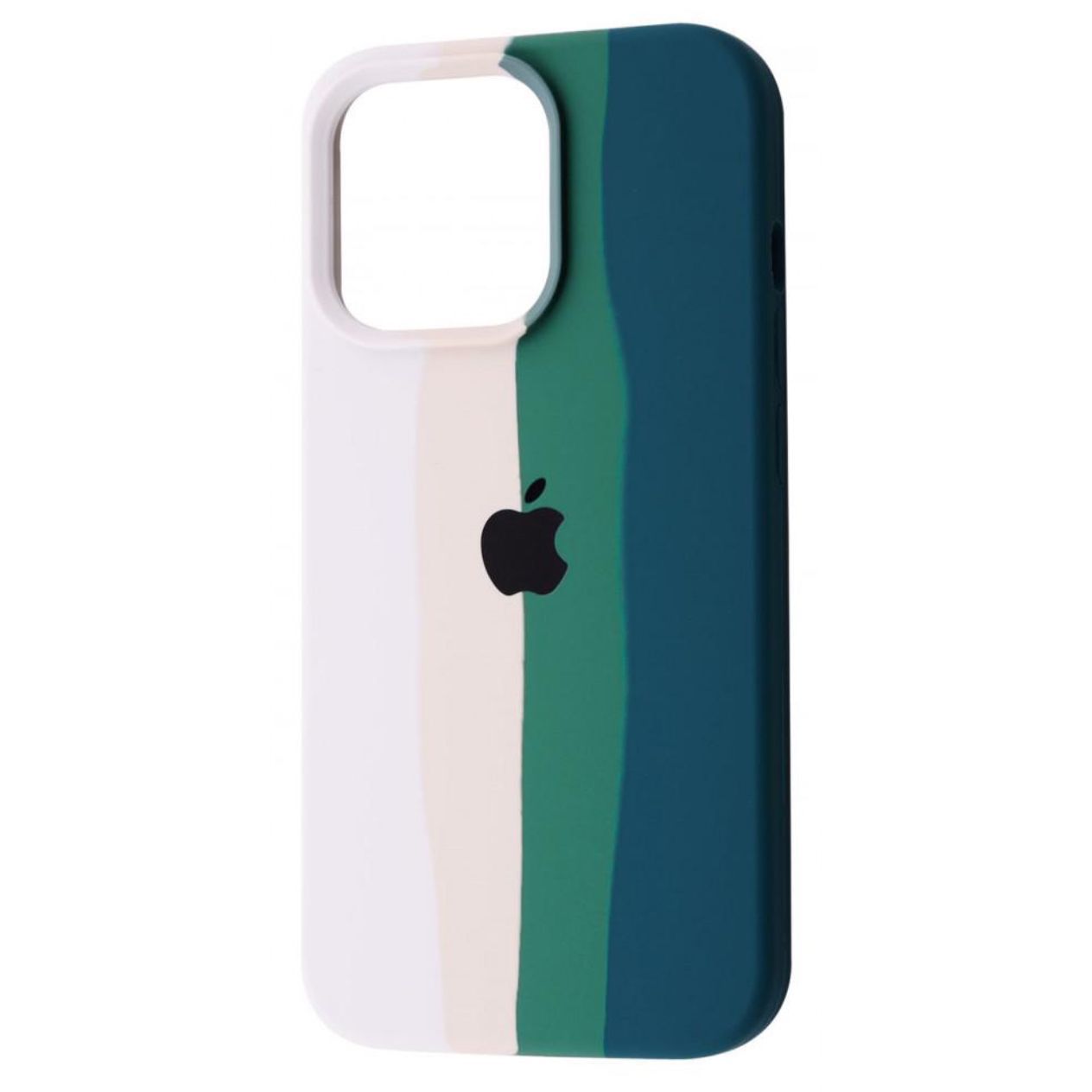 iPhone 14 Pro Rainbow Stripes Liquid Silicone Case