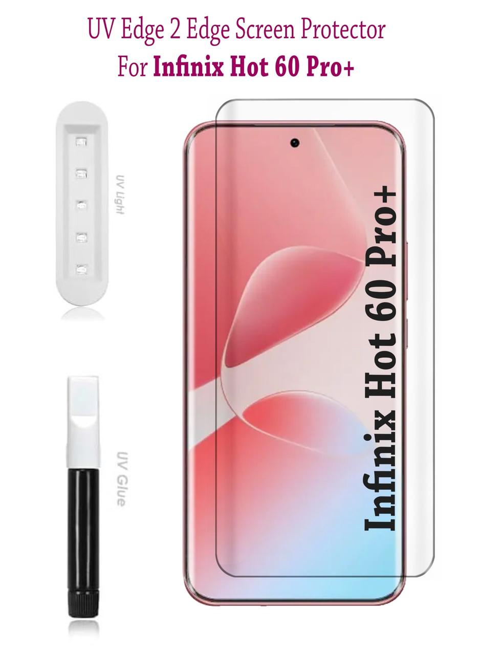 Infinix Hot 60 Pro Plus UV Curved Full Glue Glass Protector