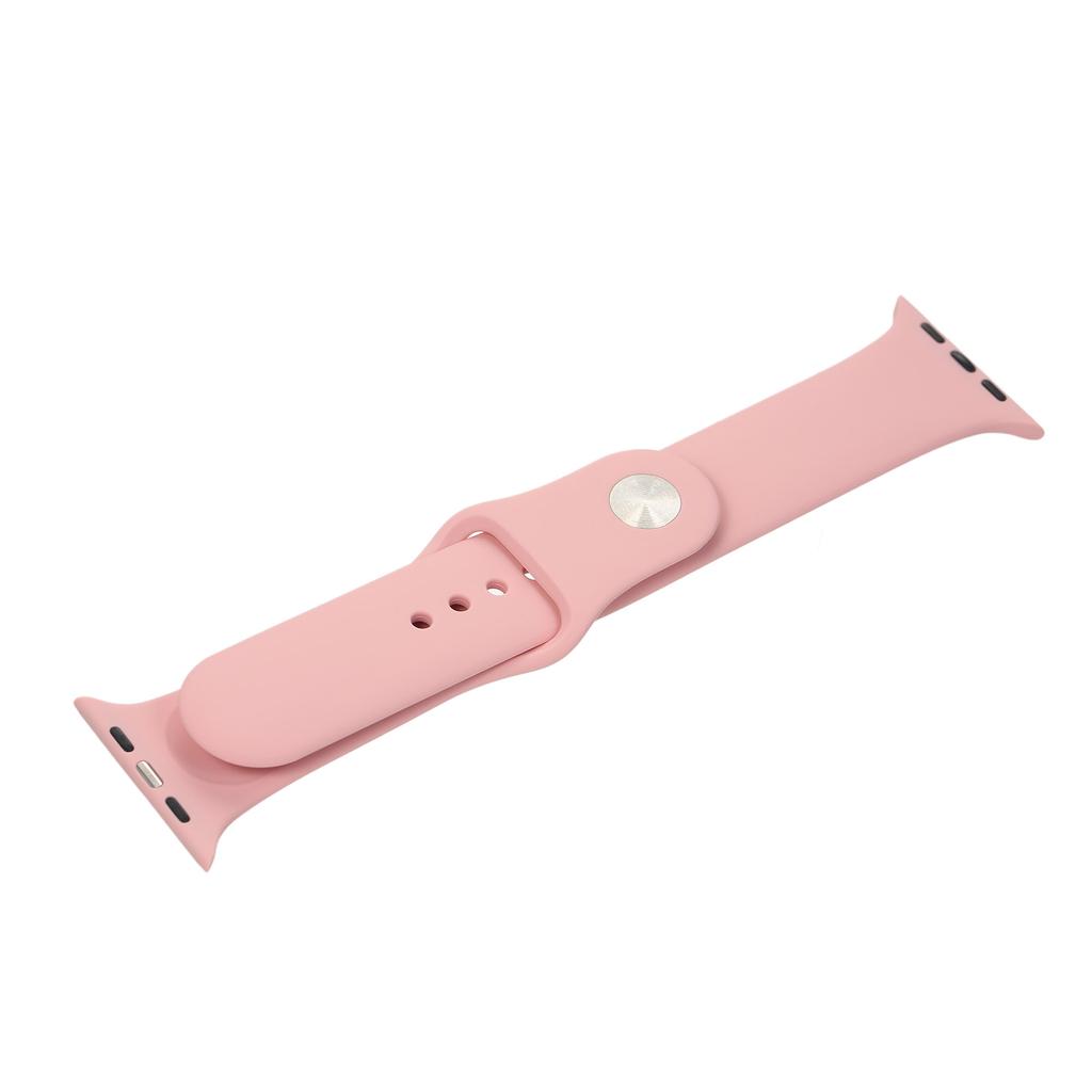 Silicone Metal Lock Strap For Apple Watch 3–8 Ultra 42–49mm