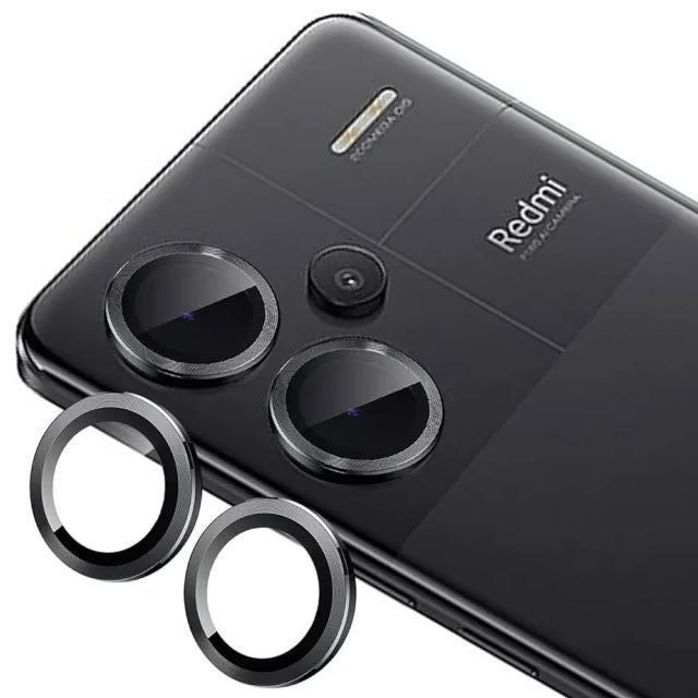 Redmi Note 13 Pro Plus Metal Camera Lens Protector Black