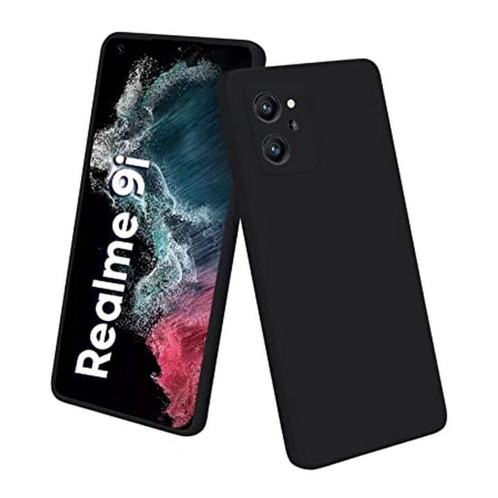 Realme 9i 5G Silicone Phone Case Microfiber Inside - Black (Other)