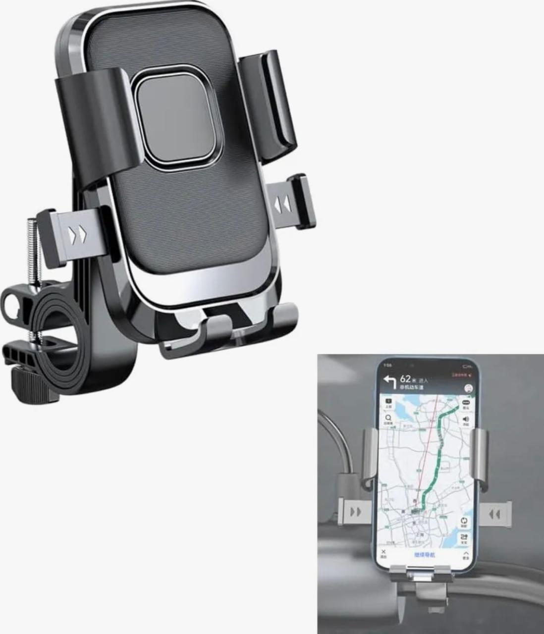 Adjustable Motorcycle & Bicycle Phone Holder 360° Rotation