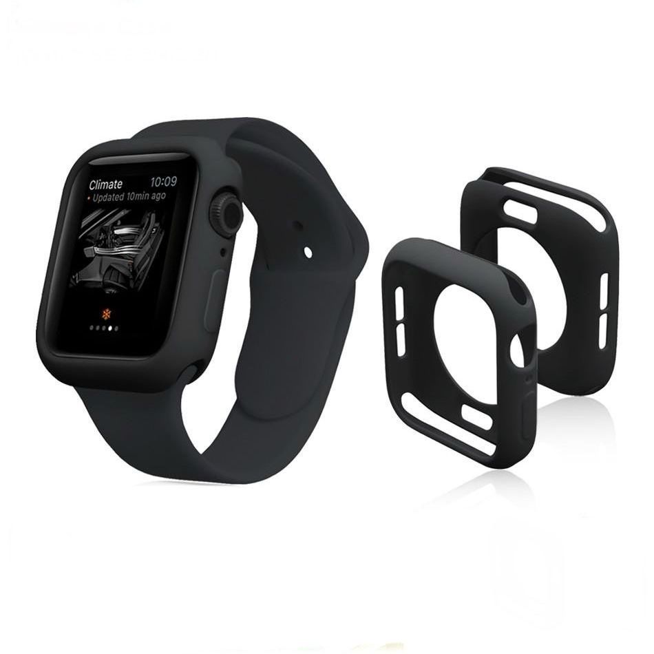 Apple Watch 4/5/6 44mm Soft Silicon Watch Case - Black