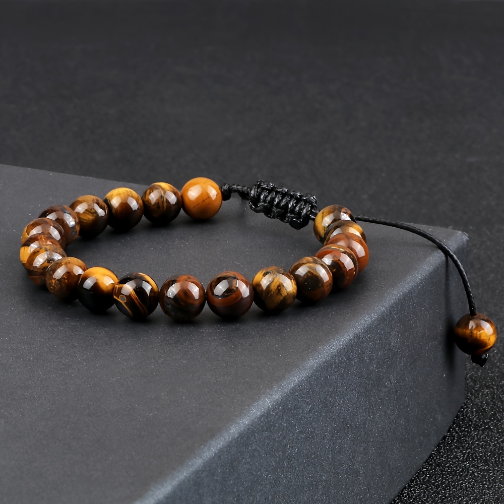 8mm Tiger Eye Fortune Bracelet for Unisex by Treasure Box Nepal