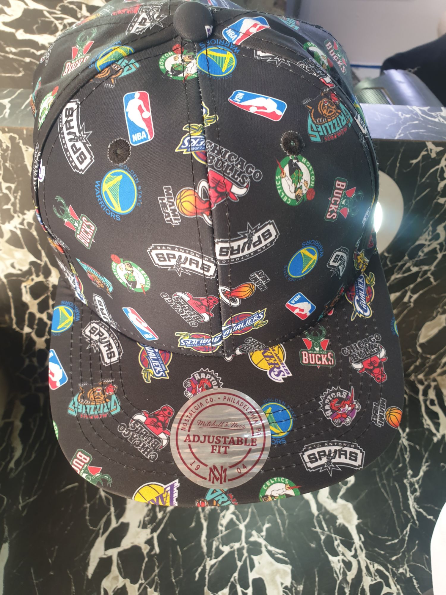 Multiple Logos & Ny Black Snapback For Men 2Pc