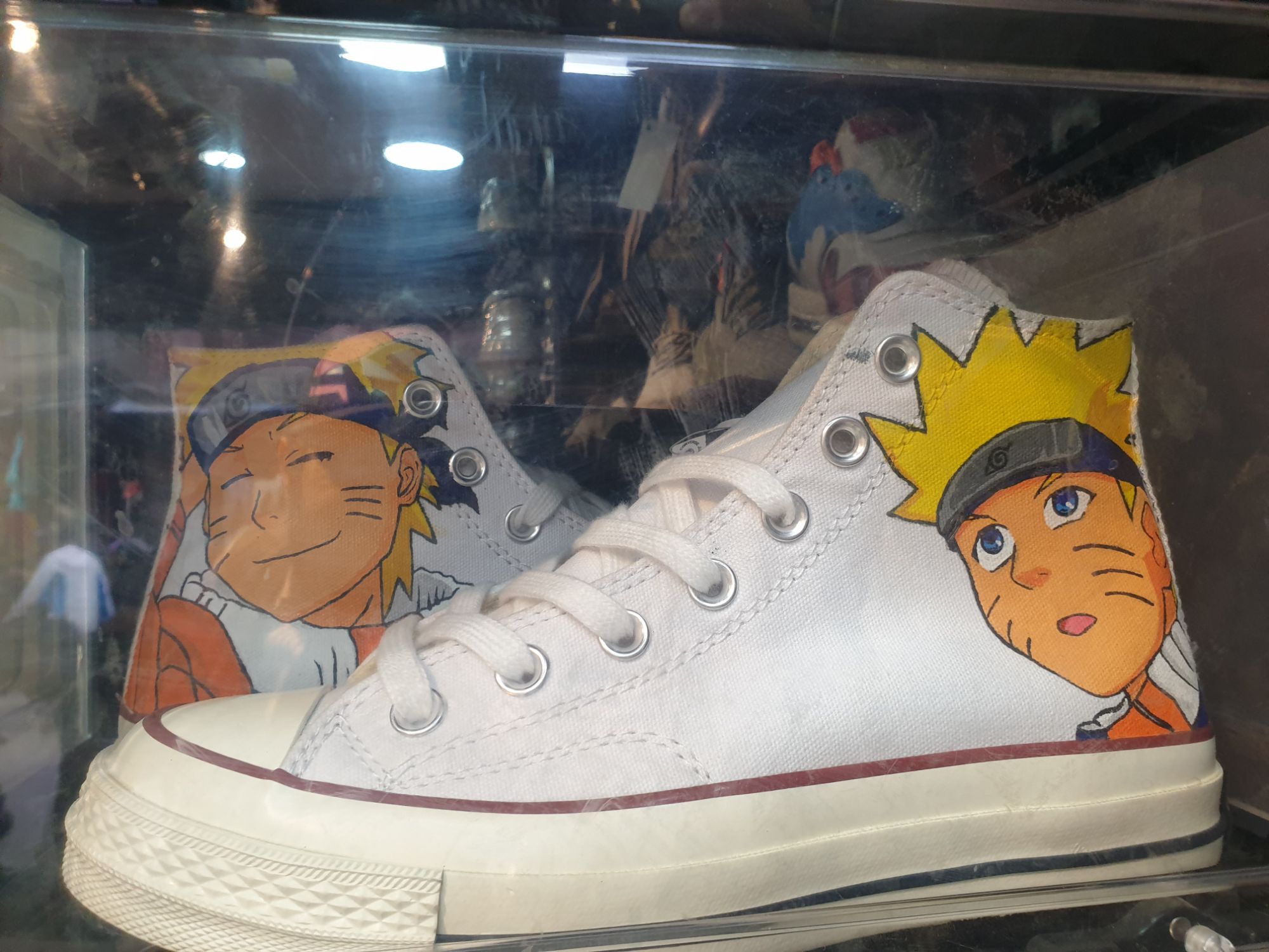 Naruto Print Chuck Taylor Shoe  For Men - White ( 40.5 )