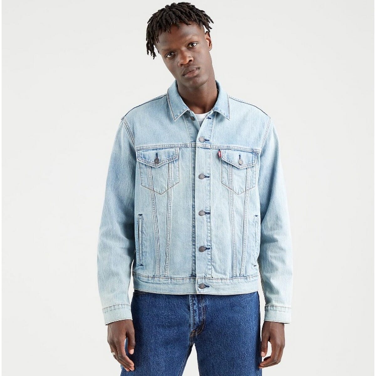 Denim Jacket Lev Is Light Blue Trucker For Men