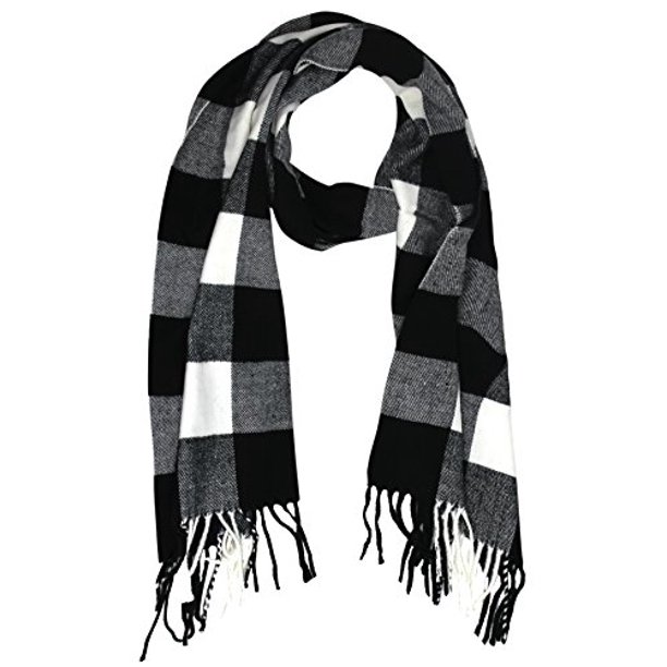 Unisex Buffalo Plaid Wool Check Scarf Set Of 2
