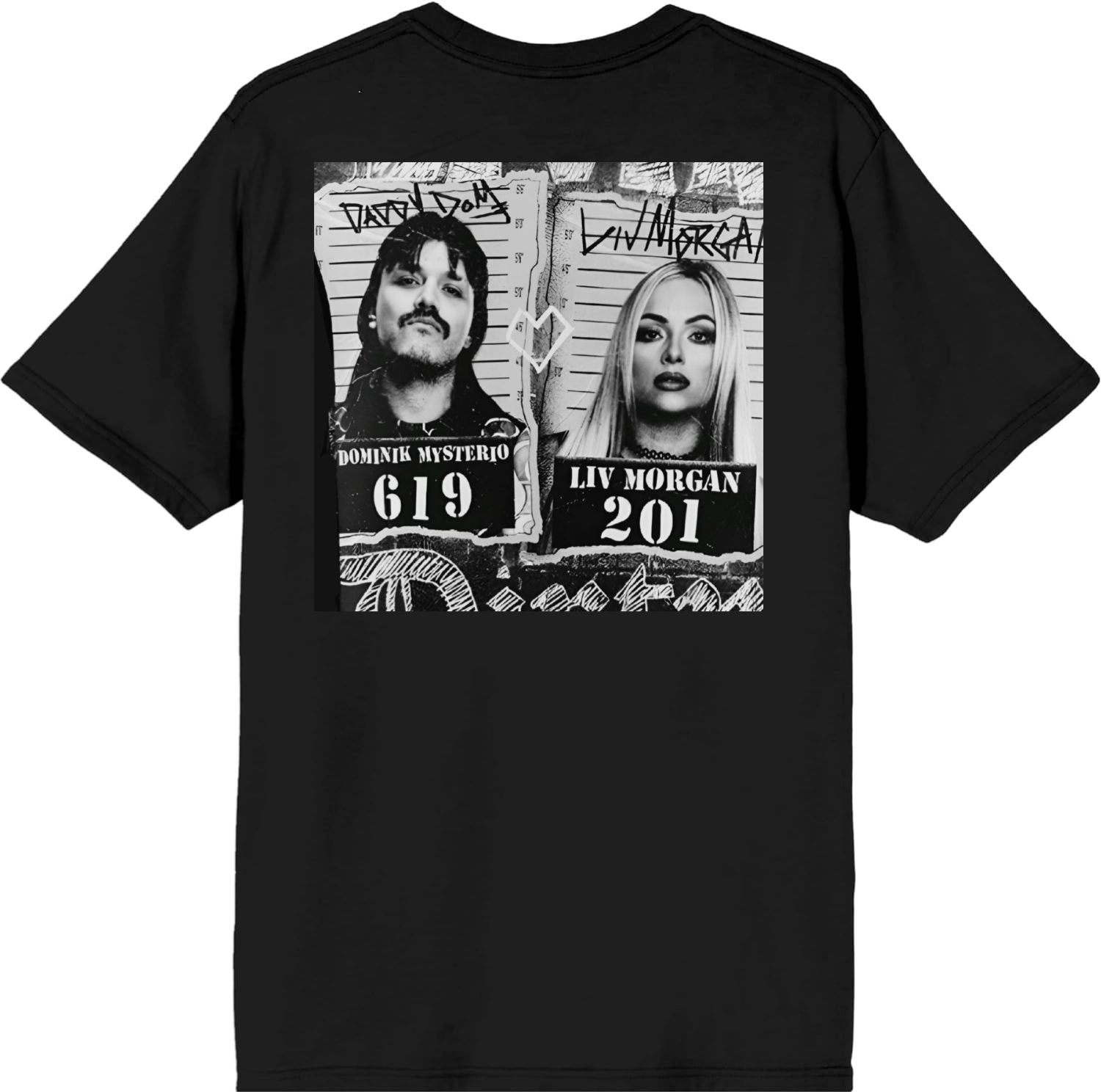  WWE Dominik Mysterio & Liv Morgan T-Shirt For Men