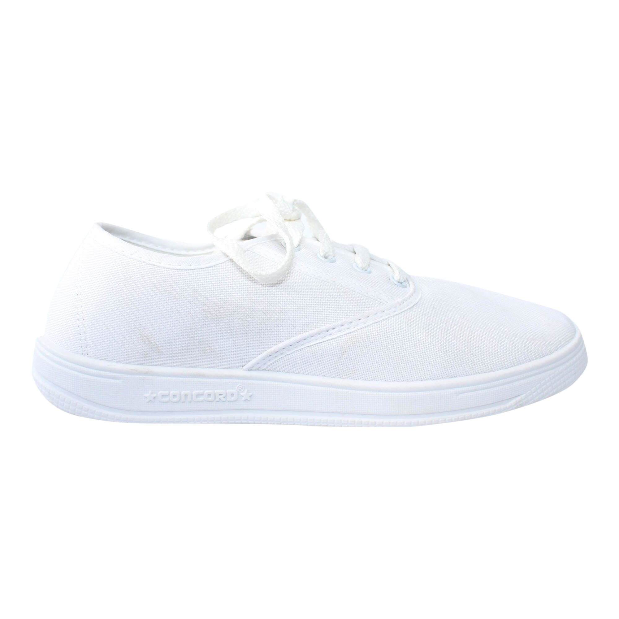 White Concord Lace-Up School Shoes for Boys