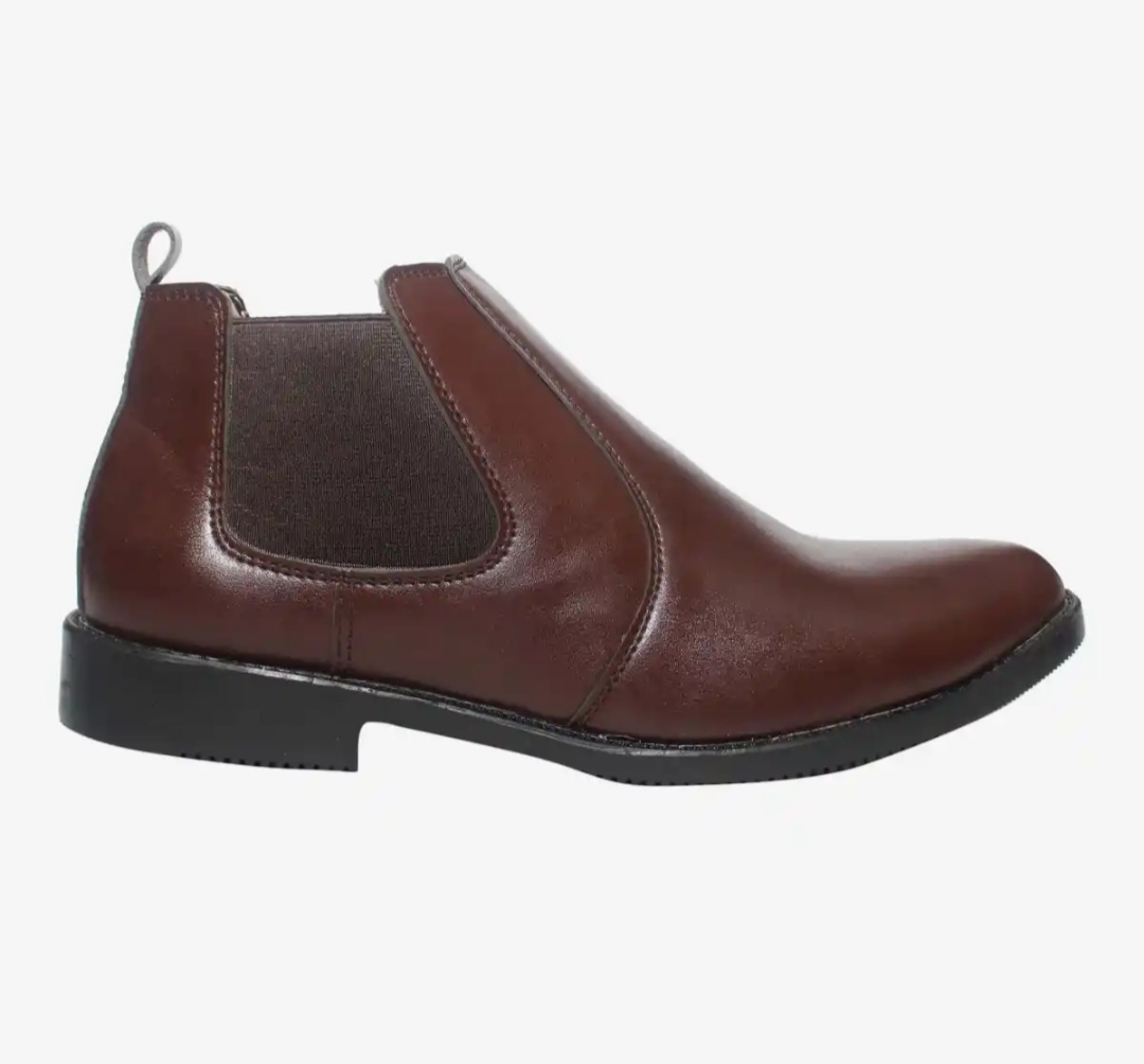Brown Genuine Leather Chelsea Boots for Men - Brown ( 40 )