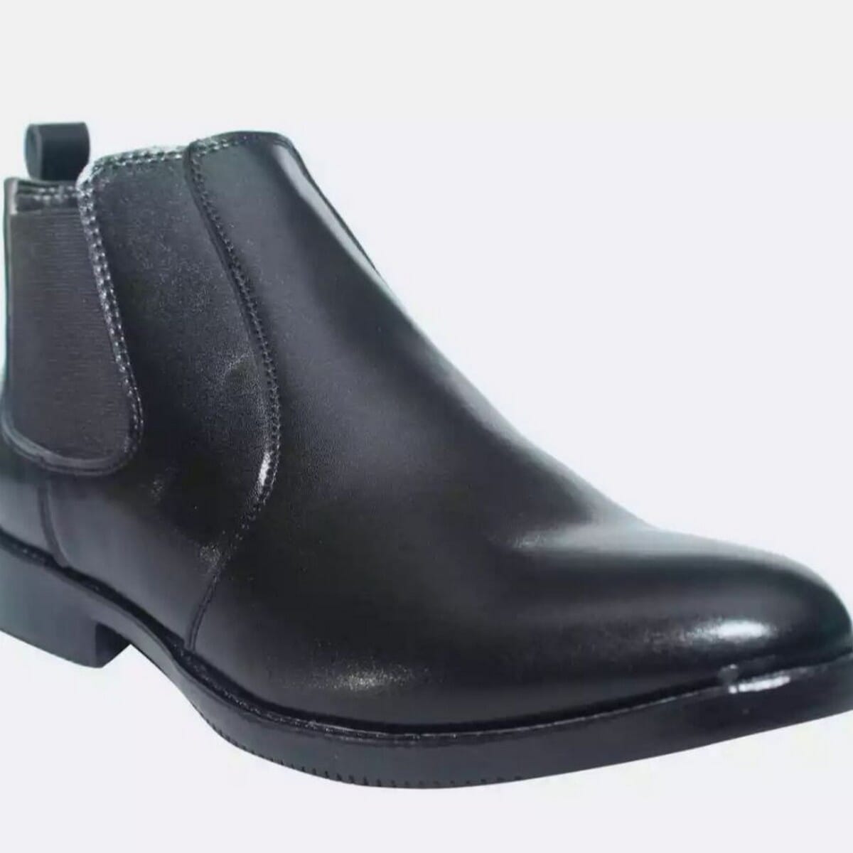  Black Genuine Leather Chelsea Boots for Men