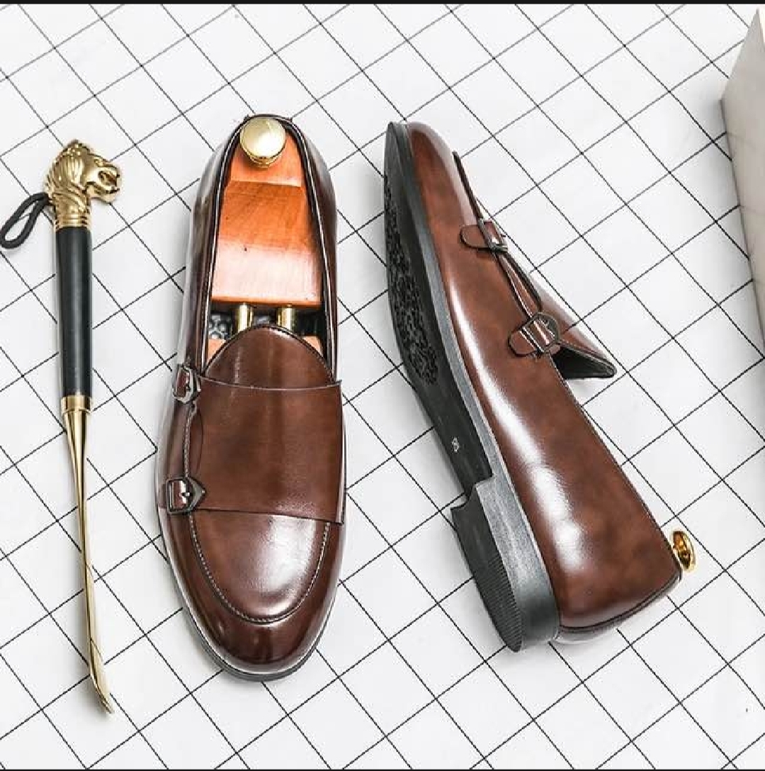  Brown Leather Slip-On Loafers For Men