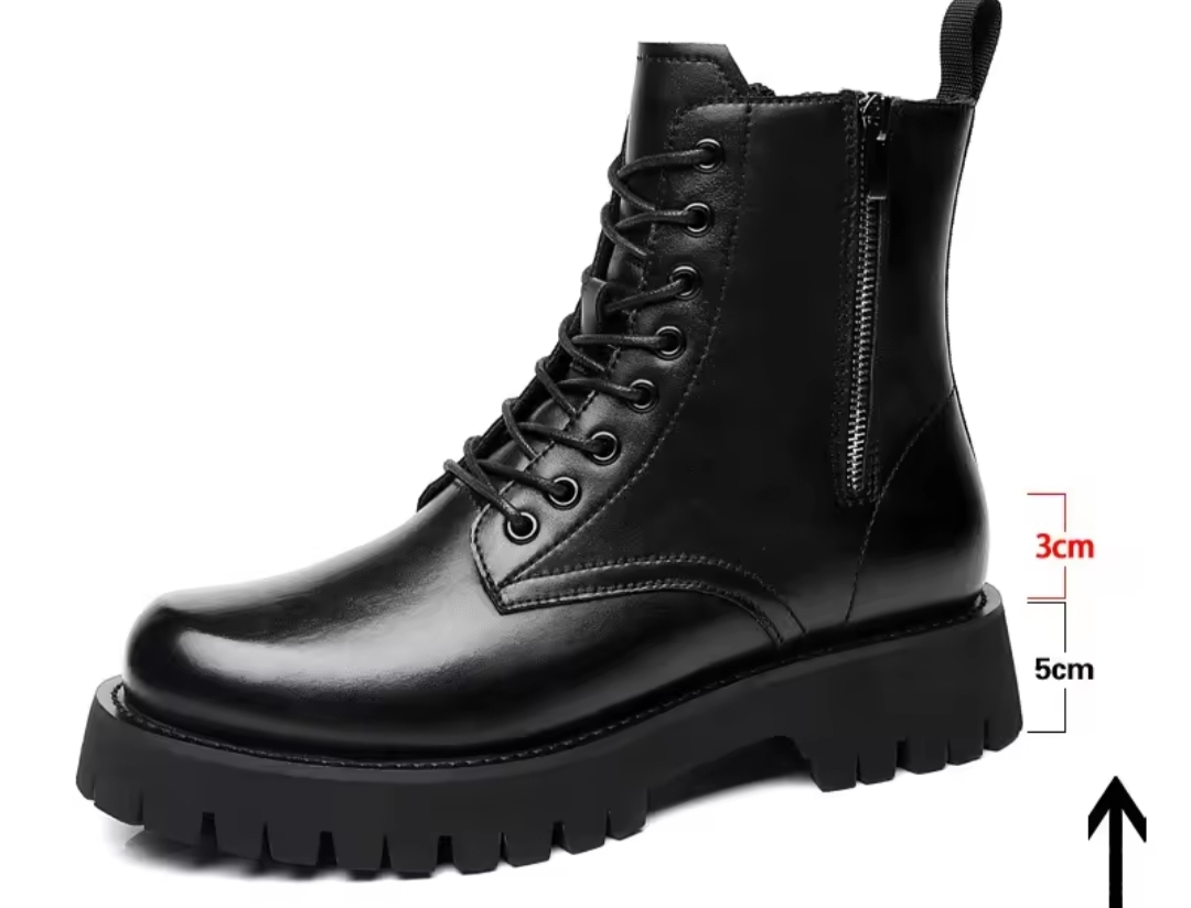 Double Sole Zip Martin Boots For Men