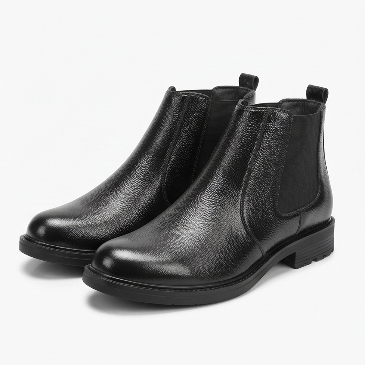 New Black Leather Classic Ankle Boots