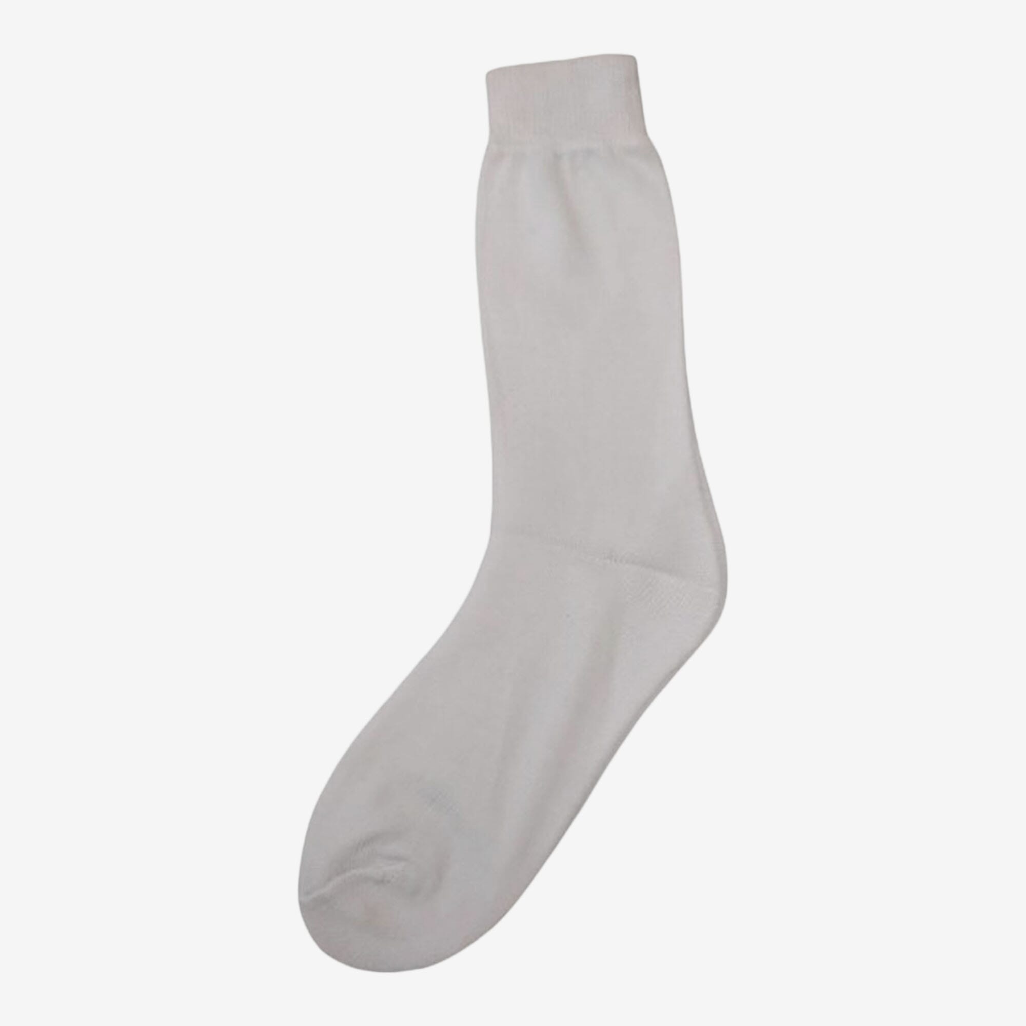 White Cotton Socks 3-Pair Pack For Men - freesize