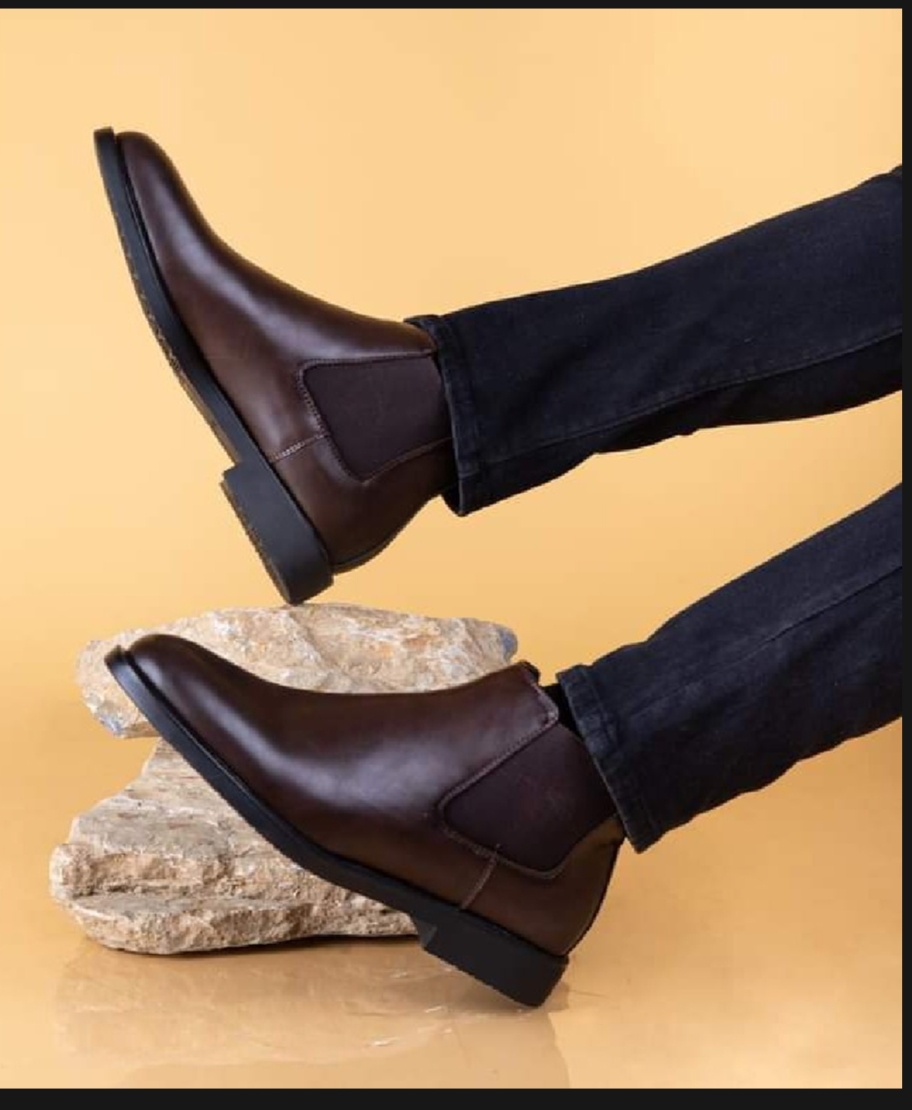 Brown Leather Classic Ankle Boots